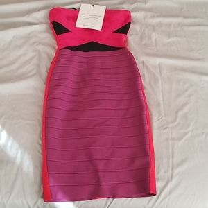 Herve Leger Strapless Bandage Dress